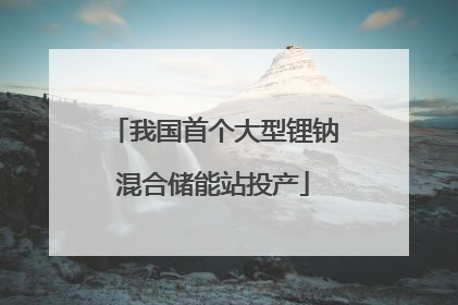 我国首个大型锂钠混合储能站投产