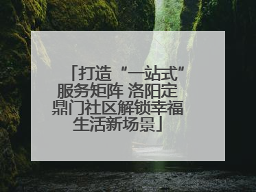 打造“一站式”服务矩阵 洛阳定鼎门社区解锁幸福生活新场景