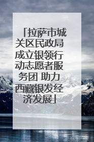 拉萨市城关区民政局成立银领行动志愿者服务团 助力西藏银发经济发展