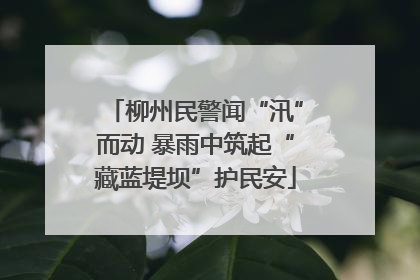 柳州民警闻“汛”而动 暴雨中筑起“藏蓝堤坝”护民安