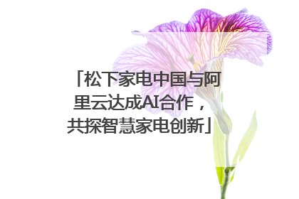 松下家电中国与阿里云达成AI合作，共探智慧家电创新