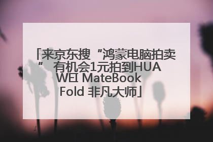 来京东搜“鸿蒙电脑拍卖” 有机会1元拍到HUAWEI MateBook Fold 非凡大师