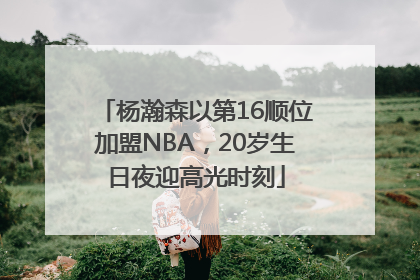 杨瀚森以第16顺位加盟NBA，20岁生日夜迎高光时刻