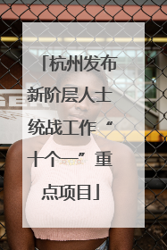 杭州发布新阶层人士统战工作“十个一”重点项目