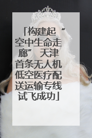 构建起“空中生命走廊” 天津首条无人机低空医疗配送运输专线试飞成功