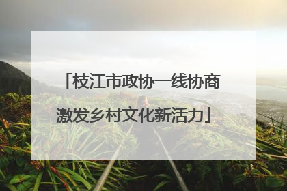 枝江市政协一线协商激发乡村文化新活力