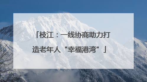 枝江：一线协商助力打造老年人“幸福港湾”