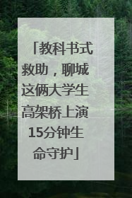 教科书式救助，聊城这俩大学生高架桥上演15分钟生命守护