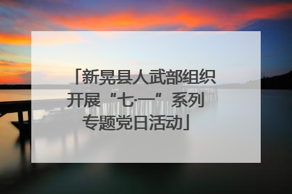 新晃县人武部组织开展“七·一”系列专题党日活动