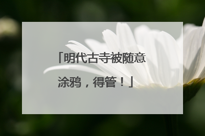 明代古寺被随意涂鸦，得管！