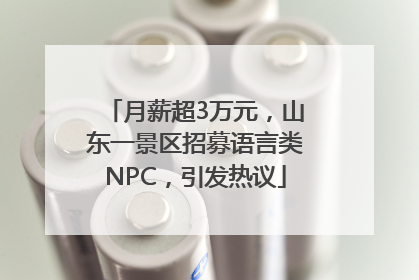 月薪超3万元，山东一景区招募语言类NPC，引发热议
