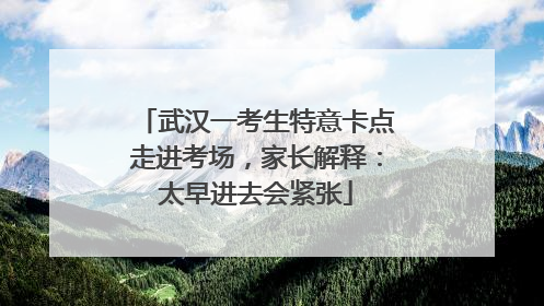 武汉一考生特意卡点走进考场，家长解释：太早进去会紧张
