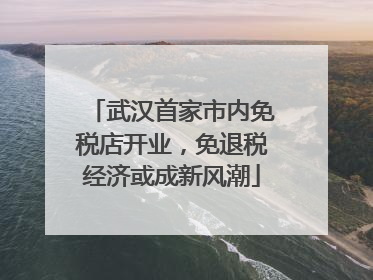 武汉首家市内免税店开业，免退税经济或成新风潮