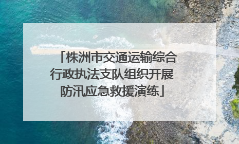 株洲市交通运输综合行政执法支队组织开展防汛应急救援演练