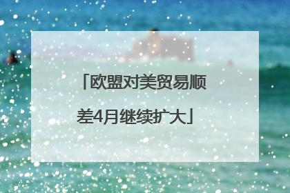 欧盟对美贸易顺差4月继续扩大