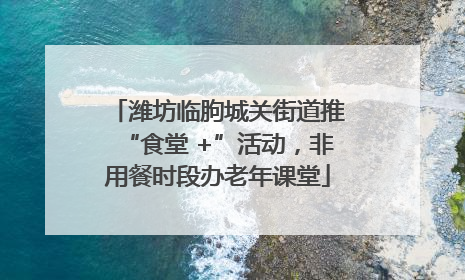 潍坊临朐城关街道推“食堂 +”活动，非用餐时段办老年课堂