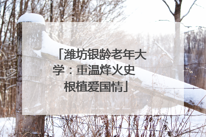 潍坊银龄老年大学：重温烽火史 根植爱国情