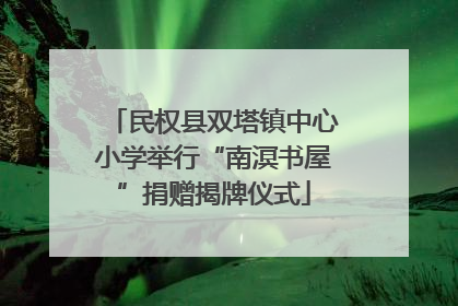 民权县双塔镇中心小学举行“南溟书屋”捐赠揭牌仪式