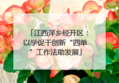 江西萍乡经开区：以学促干创新“四单”工作法助发展