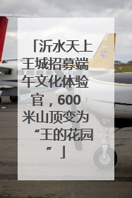 沂水天上王城招募端午文化体验官，600米山顶变为“王的花园”