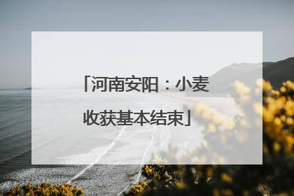 河南安阳：小麦收获基本结束