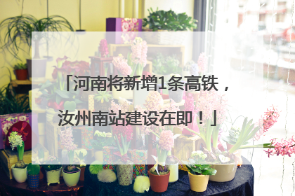 河南将新增1条高铁，汝州南站建设在即！