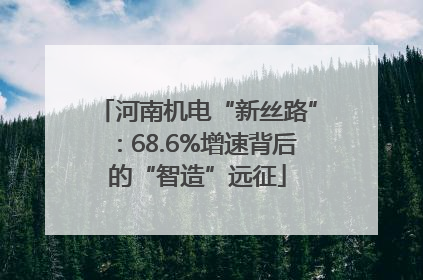 河南机电“新丝路”：68.6%增速背后的“智造”远征