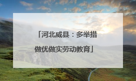 河北威县：多举措做优做实劳动教育