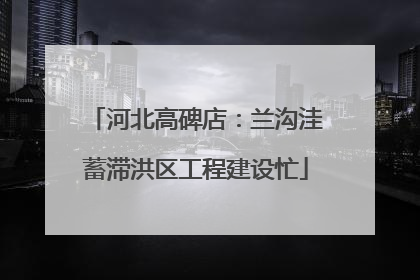 河北高碑店：兰沟洼蓄滞洪区工程建设忙