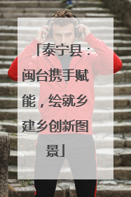 泰宁县：闽台携手赋能，绘就乡建乡创新图景