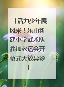 活力少年展风采！乐山新建小学武术队参加老运会开幕式大放异彩