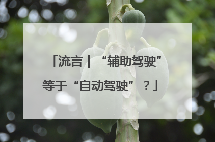 流言｜“辅助驾驶”等于“自动驾驶”？