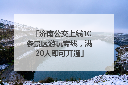 济南公交上线10条景区游玩专线，满20人即可开通
