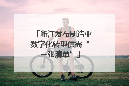 浙江发布制造业数字化转型供需“三张清单”
