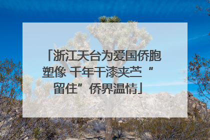 浙江天台为爱国侨胞塑像 千年干漆夹苎“留住”侨界温情