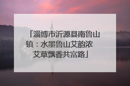 淄博市沂源县南鲁山镇：水墨鲁山艾韵浓 艾草飘香共富路