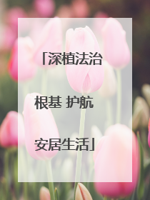 深植法治根基 护航安居生活