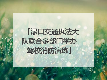 渌口交通执法大队联合多部门举办驾校消防演练