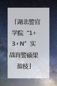 湖北警官学院“1+3+N”实战育警硕果盈枝