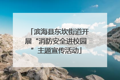 滨海县东坎街道开展“消防安全进校园”主题宣传活动