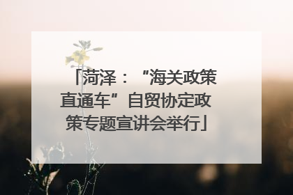 菏泽：“海关政策直通车”自贸协定政策专题宣讲会举行