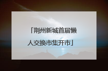 荆州新城首届懒人交换市集开市