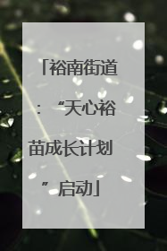 裕南街道：“天心裕苗成长计划”启动