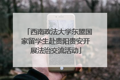 西南政法大学东盟国家留学生赴贵阳贵安开展法治交流活动