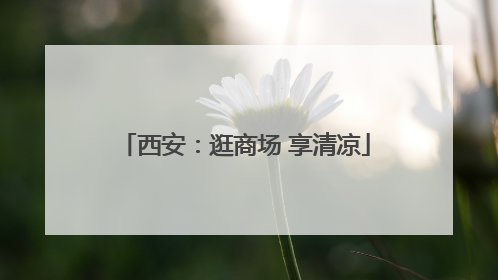 西安：逛商场 享清凉