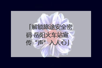 解锁旅途安全密码 岳阳火车站宣传“声”入人心