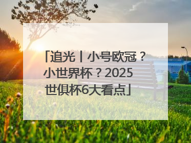 追光丨小号欧冠？小世界杯？2025世俱杯6大看点