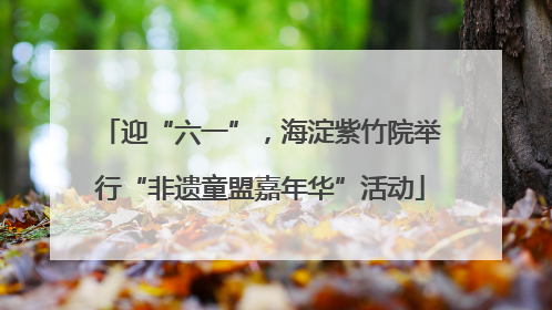 迎“六一”，海淀紫竹院举行“非遗童盟嘉年华”活动