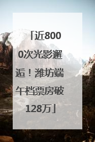 近8000次光影邂逅！潍坊端午档票房破128万