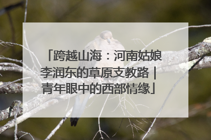 跨越山海：河南姑娘李润东的草原支教路｜青年眼中的西部情缘